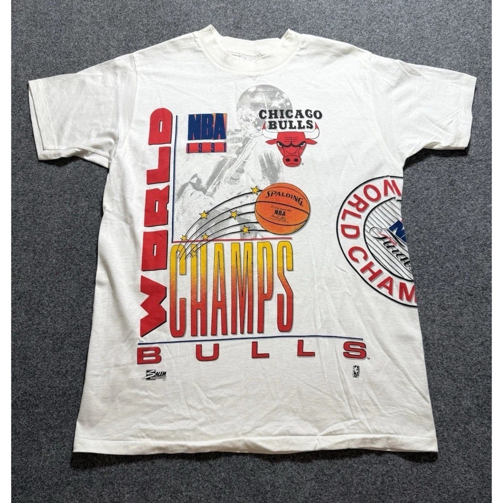 Chicago Bulls Vintage T-Shirt 1991 NBA Finals‎ Magic Johnson T's AOP Salem